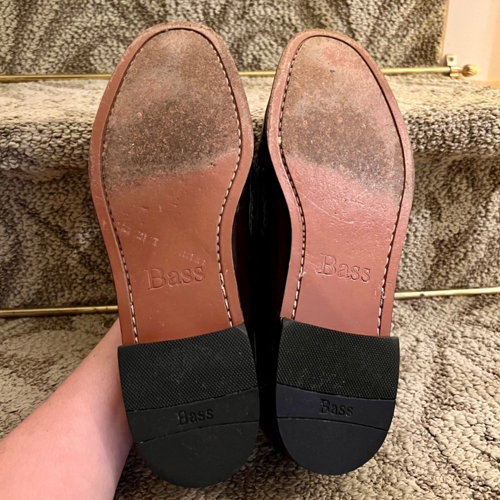 EUC Mens Bass Harrison Mahogany Tassel Slip On Loafers Shoes Size 11D 11 D - Picture 7 of 7